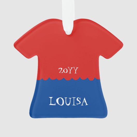 Sportief Meisje Kerst Football Jurk Ornament (achterkant)