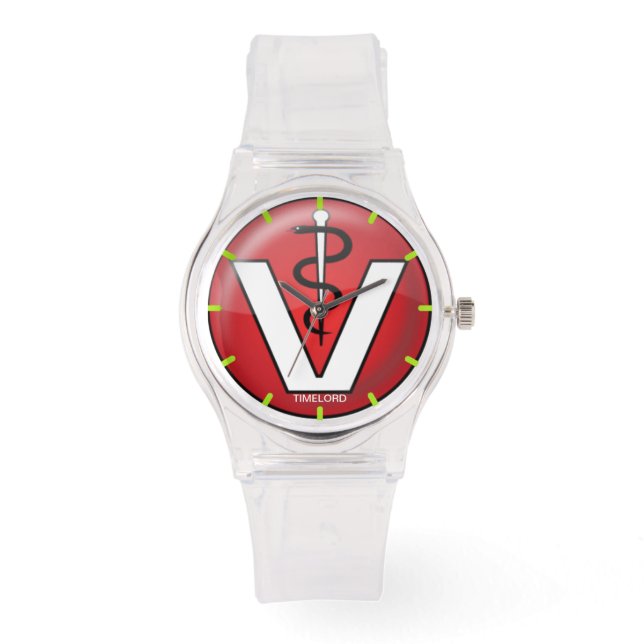 Sportief met roze Silicone Strap horloge vet (Voorkant)