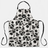 Sportief monogram voetballen patroon schort (Voorkant)