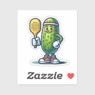 SPORTIEF PICKLE - Pickleball Mascot Court Player F Sticker