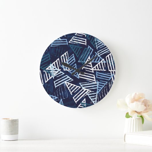 Sportief plezier: creatief naadloos behang. grote klok (Huis)