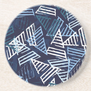 Sportief plezier: creatief naadloos behang. zandsteen onderzetter