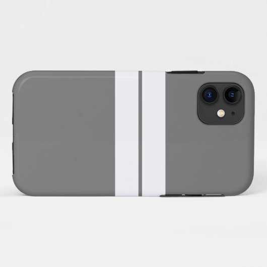 Sportief Professioneel Grijs Tweeling Wit Racing S Case-Mate iPhone Case (Achterkant (horizontaal))