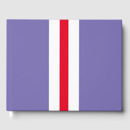 Sportief rood wit verticale strepen op alikruik gastenboek