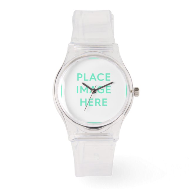 Sportief roze silicium horloge (Voorkant)
