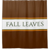 Sportief Sinaasappel Bruin Wit Strepen "HERFST BLA Douchegordijn (Voorkant)