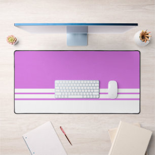 Sportief Snoep Roze Witte Onderkant Racing Stripes Bureaumat