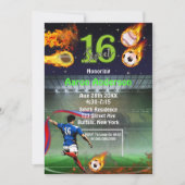 Sportief Sweet Sixteen Verjaardagsfeestje Kaart (Voorkant)