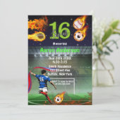 Sportief Sweet Sixteen Verjaardagsfeestje Kaart (Staand voorkant)