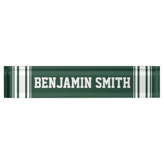 Sportief Team Jersey Strepen met Aangepaste Naam Naambordje (Voorkant)