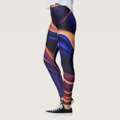 Sportief veelkleurig patroonontwerp leggings (Links)