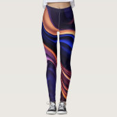 Sportief veelkleurig patroonontwerp leggings (Voorkant)