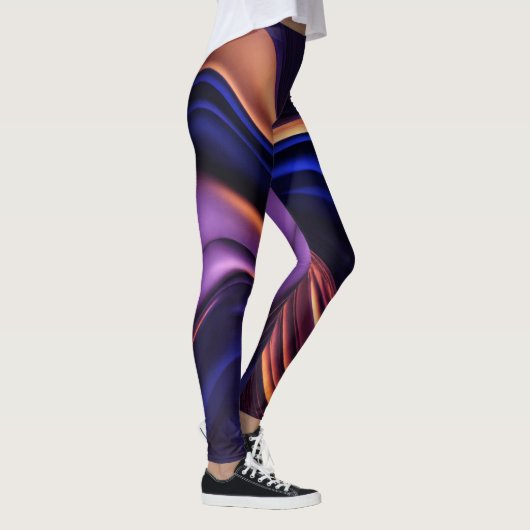 Sportief veelkleurig patroonontwerp leggings (Rechts)