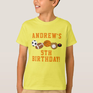 Sportief verjaardags T-shirt All Star kind