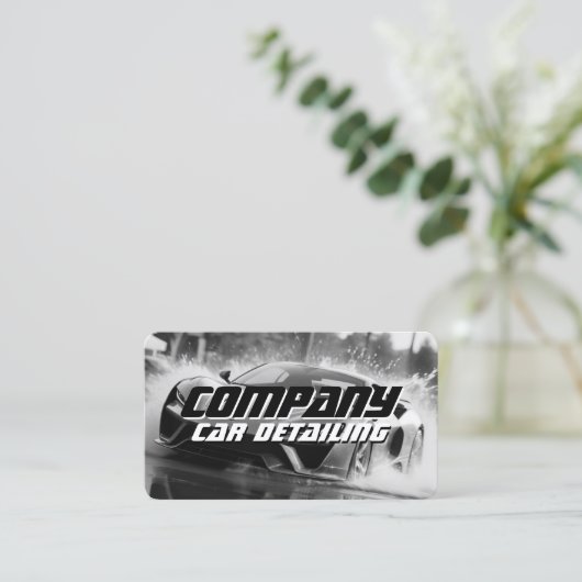 Sportief vet autowasje visitekaartje (Staand voorkant)