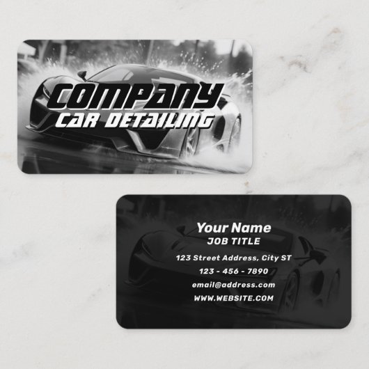 Sportief vet autowasje visitekaartje (Voorkant / Achterkant)