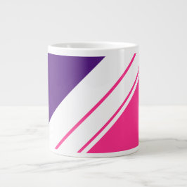 Sportief vet Paarse Snoep roze witte racestrepen Grote Koffiekop