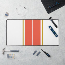 Sportief vet Sinaasappel dubbele race strepen op w Bureaumat