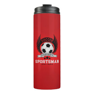 Sportief Voetbal Embleem Thermosbeker