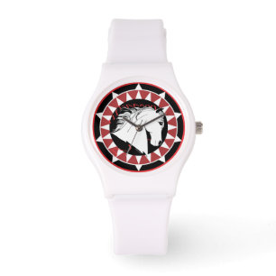 Sportief wit hengstenhorloge horloge