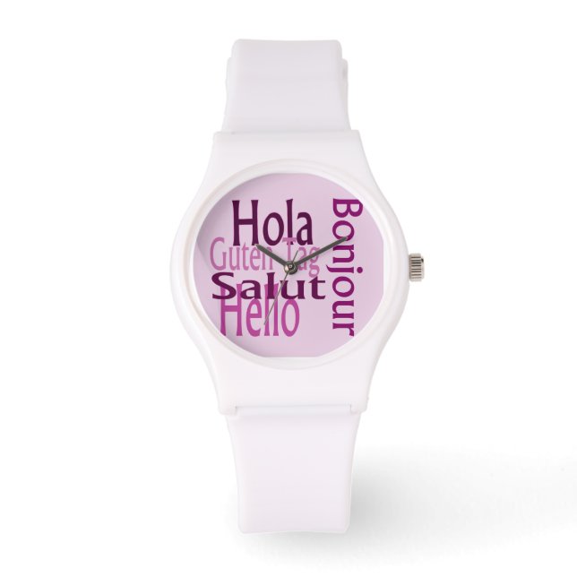 Sportief wit horloge (Voorkant)