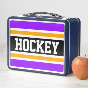 Sportief Zwart Helder Paarse Gele HOCKEY Strepen