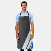 Sportief Zwart Levendig Blauw Offset Wit Slant Str Schort (Gedragen)