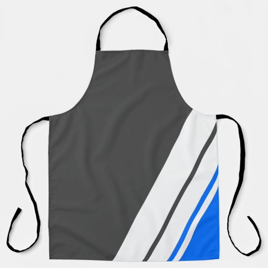 Sportief Zwart Levendig Blauw Offset Wit Slant Str Schort (Voorkant)