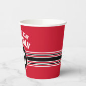 Sportiestrepen en -leeftijd op zaterdag - Rood zwa Papieren Bekers (Links)