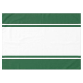 Sportieve 70s Camp Green White Wide Racing Stripes Tafelkleed