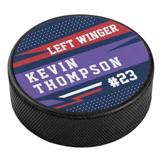 Sportieve aangepaste gepersonaliseerde speler Naam Hockey Puck (3/4)
