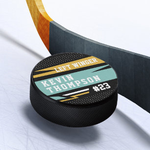 Sportieve aangepaste gepersonaliseerde speler Naam Hockey Puck