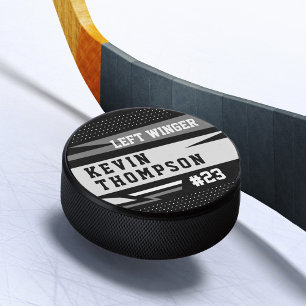 Sportieve aangepaste gepersonaliseerde speler Naam Hockey Puck