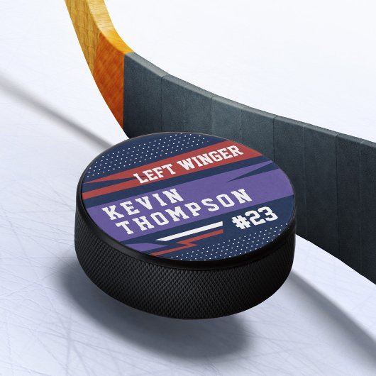 Sportieve aangepaste gepersonaliseerde speler Naam Hockey Puck