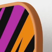 Sportieve achtergrond Paarse geel en zwart monogra Pickleball Paddle (Links Detail)