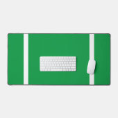 Sportieve Atletische Groene Witte Verticale Randst Bureaumat (Keyboard & Muis)