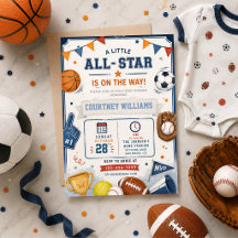 Sportieve Baby Shower MVP Thema Basketbal Voetbal