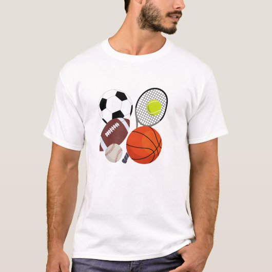 Sportieve ballen t-shirt (Voorkant)