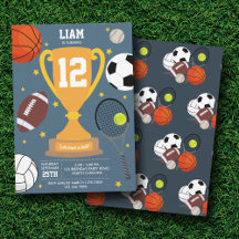 Sportieve ballen voor kinderen blauwe verjaardagsf