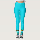 Sportieve Blauwe Leggings (Voorkant)