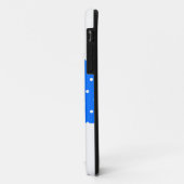 Sportieve brede gestippelde heldere blauwe streep  Case-Mate iPhone case (Achterkant/links)