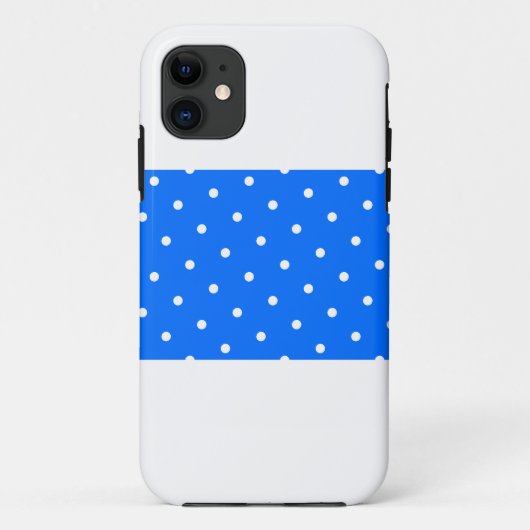Sportieve brede gestippelde heldere blauwe streep  Case-Mate iPhone case (Achterkant)