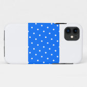 Sportieve brede helderblauwe streep witte Stippen  Case-Mate iPhone Case (Achterkant (horizontaal))