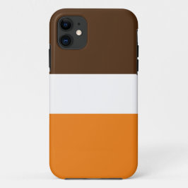 Sportieve brede rijke cacao bruin witte Sinaasappe Case-Mate iPhone Case