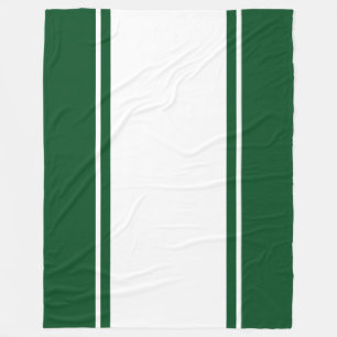 Sportieve brede witte gedurfde bos groene racestre fleece deken