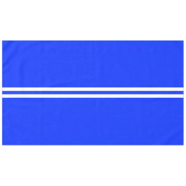 Sportieve Bright Royal Blue Twin White Racing Stri Tafelkleed