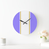 Sportieve Chic Lavendel Witte Verticale Racing Str Grote Klok (Huis)