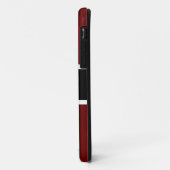 Sportieve Deep Red Black White Athletic Stripes Te Case-Mate iPhone Case (Achterkant/links)
