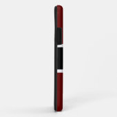 Sportieve Deep Red Black White Athletic Stripes Te Case-Mate iPhone Case (Achterkant/rechts)