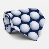 Sportieve elegantie - Volleybal thema Navy Blue Stropdas (Opgerold)